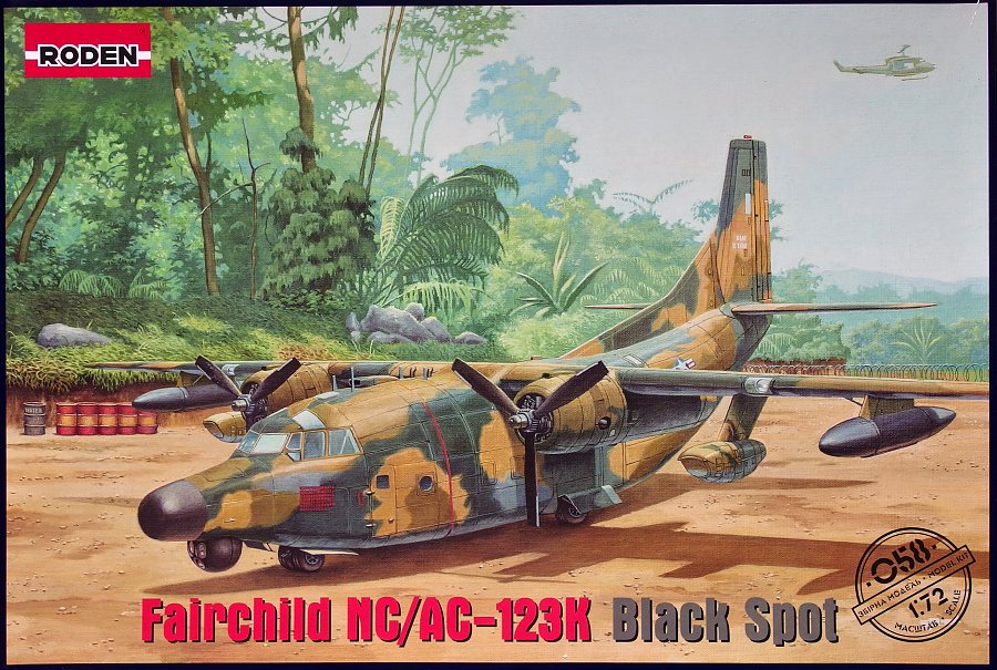 Roden 1/72 058 Fairchild NC/AC-123K Black Spot Model Kit