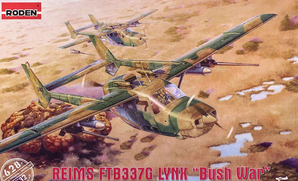 Roden 1/32 628 Reims FTB337G Lynx 'Bush war' Model Aircraft Kit