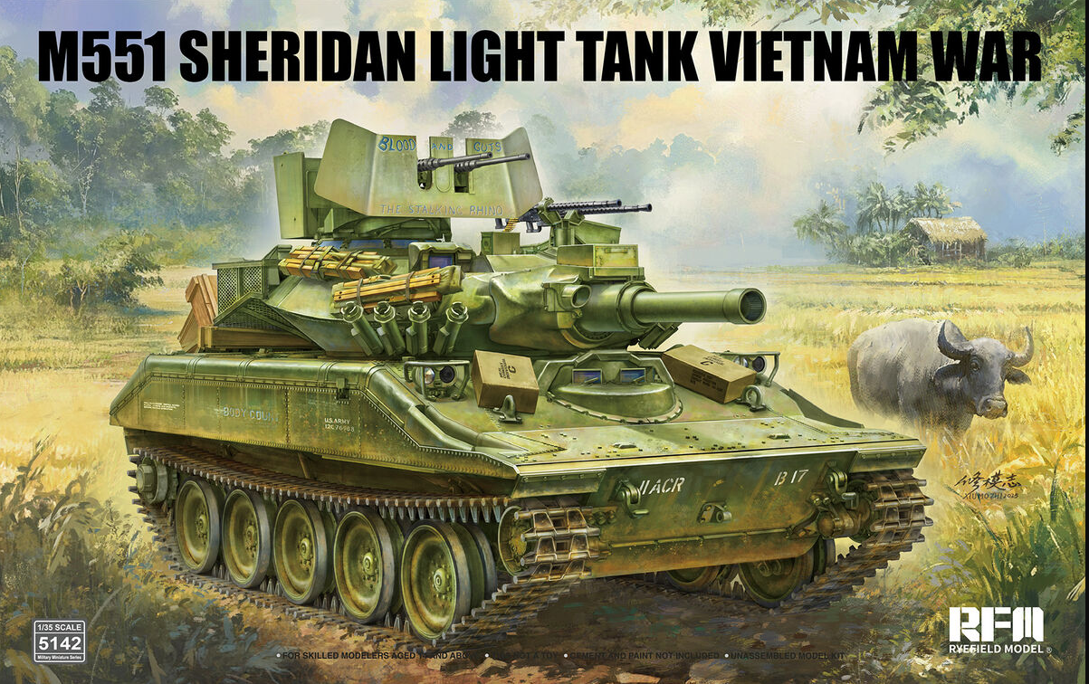 Rye Field Model 1/35 M551 Light Tank Sheridan Vietnam War Model Kit