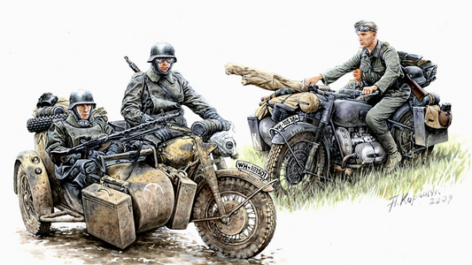 Masterbox 1/35 3548 Kradschutzen: German motorcycle troops on the move