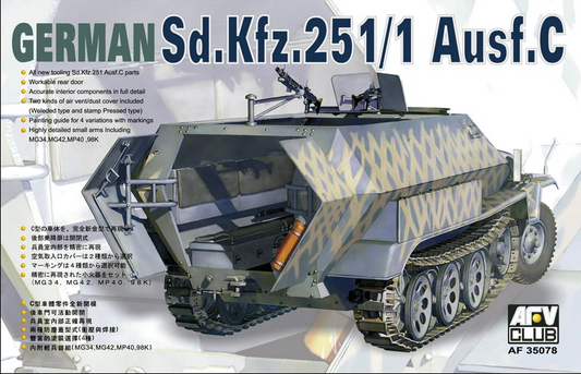 AFV 1/35 35078 German Sd.Kfz.251/1 Ausf.C Model Kit