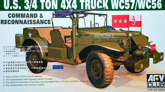 AFV 1/35 U.S. ¾ ton 4x4 Truck WC57 / WC56 Command Car Model Kit