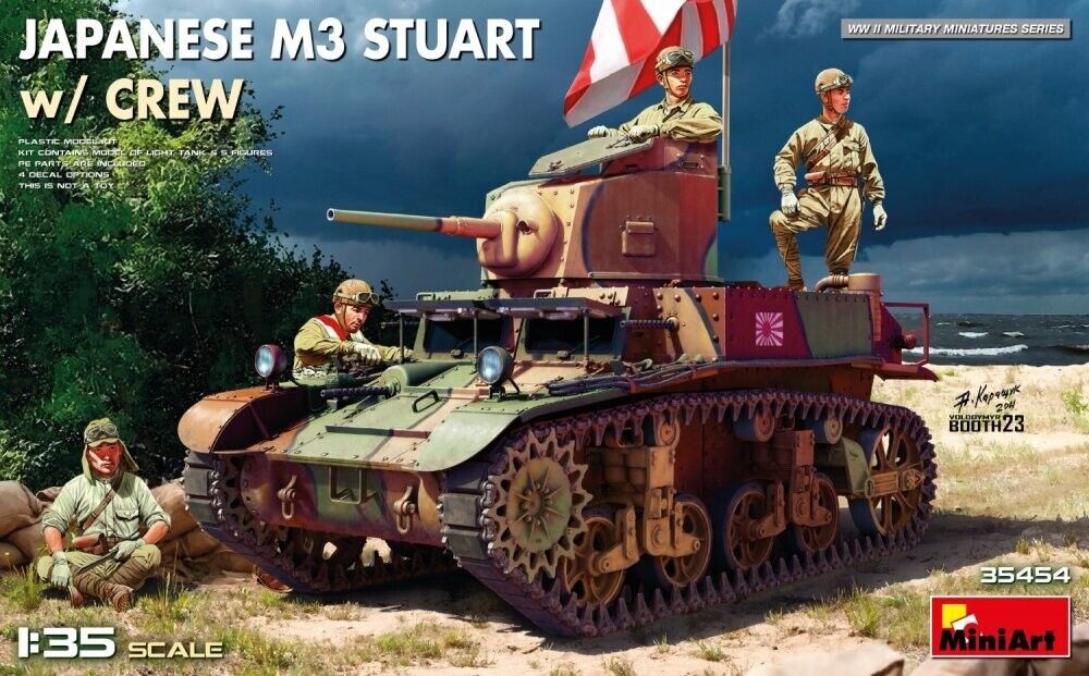 Miniart 1/35 Japanese M3 Stuart w/ Crew Model Kit