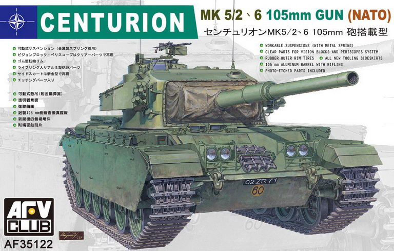 AFV 35122 1/35 Centurion Mk 5/2 6 NATO Model Kit