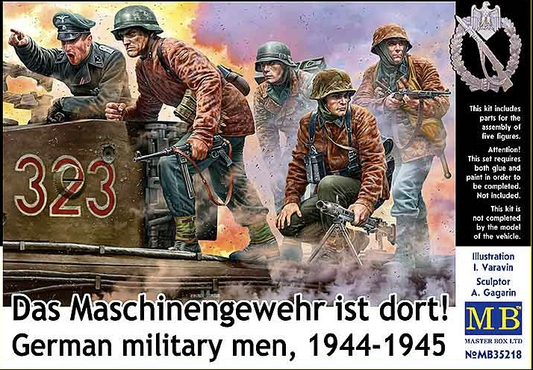 Masterbox 1/35 35218  German military men, 1944-1945. Das Maschinengewehr ist