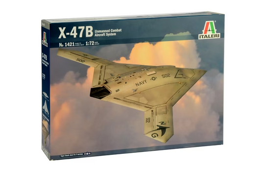 Italeri 1/72 1421 X-47B Unmanned Combat Aircraft System Model Kit
