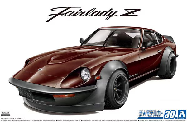 Aoshima 1/24 058442 Nissan S30 Fairlady Z Aero Custom '75 Model Kit