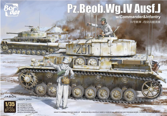 Border Model 1/35 Pz.Beob.Wg. IV Ausf. J w/Commander & Infantry BT-006 Model Kit