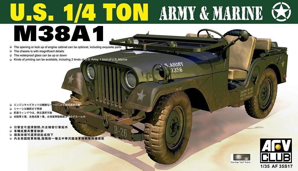 AFV 1/35 U.S. ¼ Ton M38A1 Army & Marine Model Kit