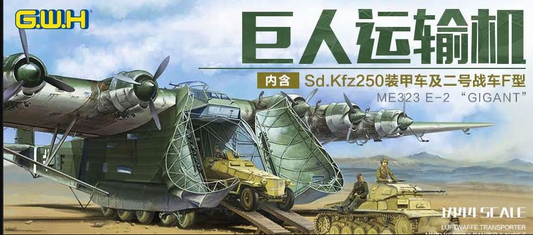 Great Wall Hobby 1/144 Messerschmitt Me323 E-2 Gigant w/SdKfz 250 & Panzer II
