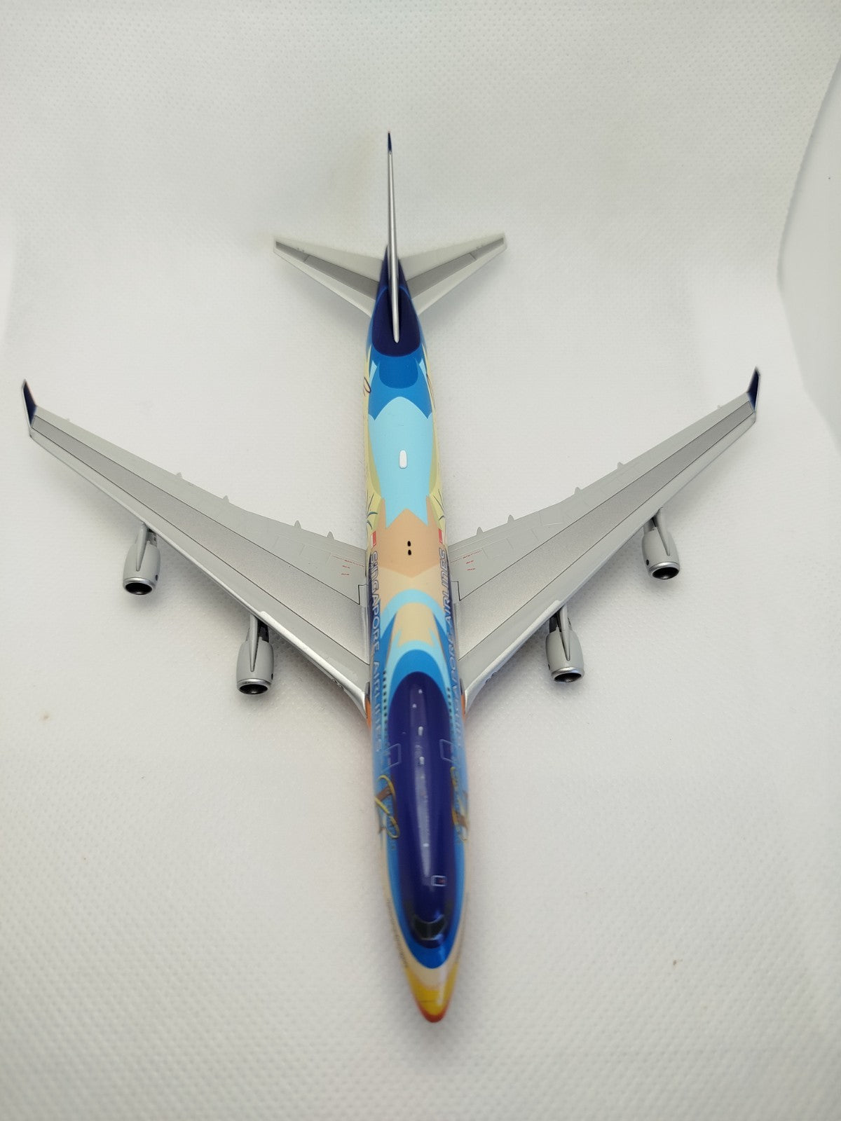 HX Models 1/400 Singapore Airlines Boeing 747-400 9V-SPK "Tropical" Standard Version