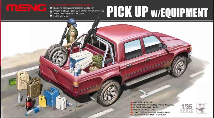 Meng Model 1/35 VS-002 Pick Up w/equipment Model Kit