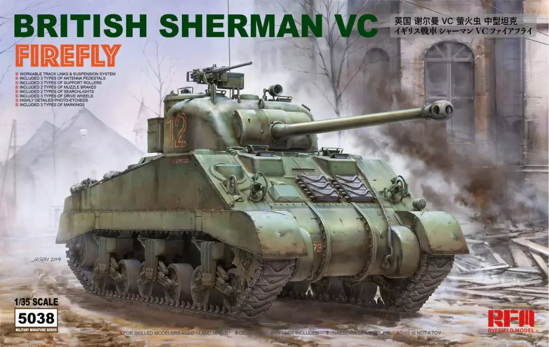 Rye Field 1/35 5038 British Sherman VC Firefly Model Kit