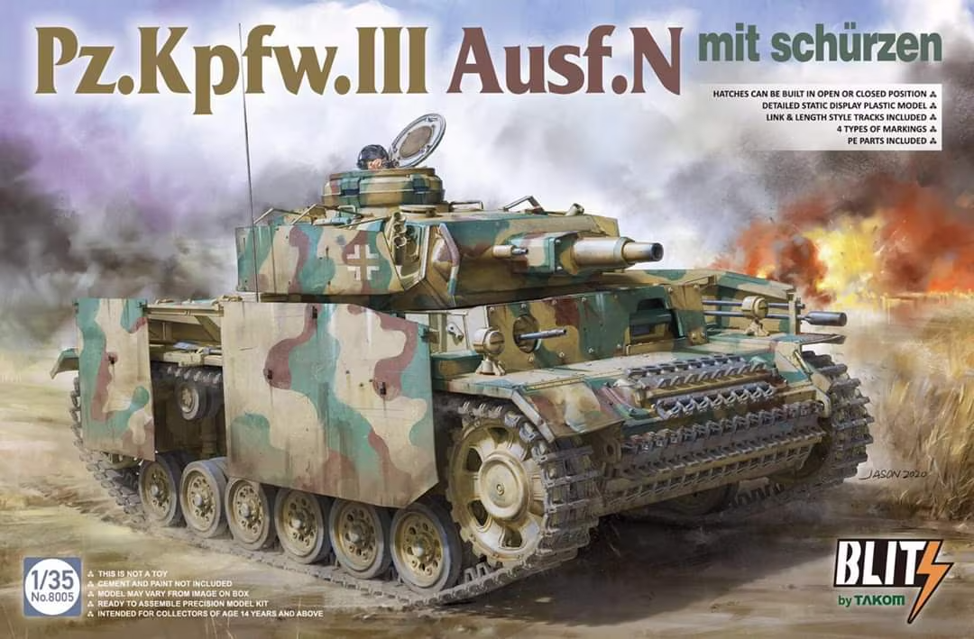Takom 1/35 8005 Pz.Kpfw.III Ausf.N Model Kit