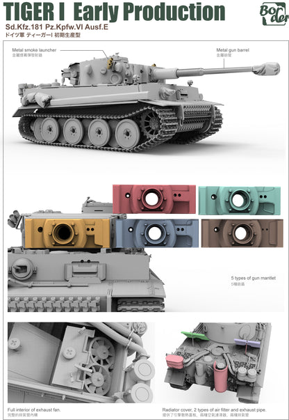 Border Model 1/35 Pz.Kpfw.VI Ausf.E Sd.Kfz.181 Tiger I BT-010