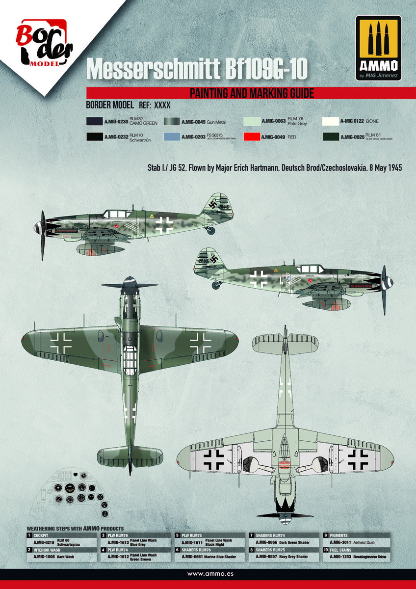 Border Model 1/35 BF-013 Bf 109 G-10 w/WGr.21 & Full Engine w/ Weapon Interior