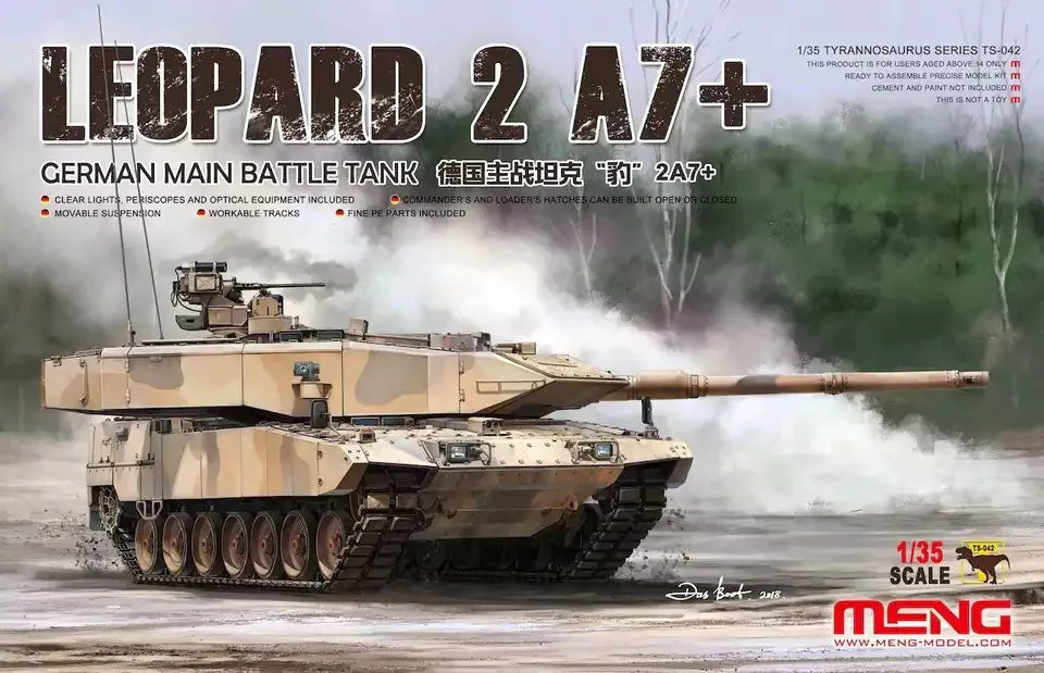 Meng Model 1/35 Leopard 2 A7+ German Main Battle Tank TS-042