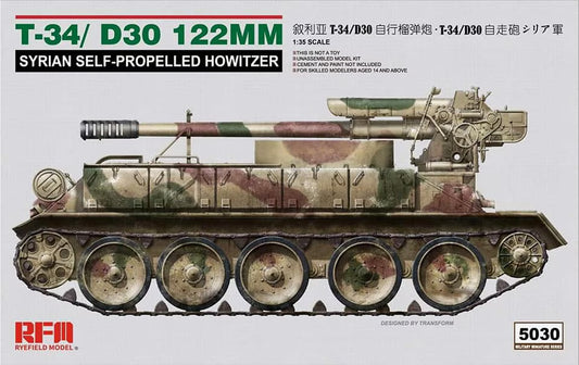 Rye Field 1/35 T-34/D30 122mm Syrian Self-Propelled Howitzer 5030
