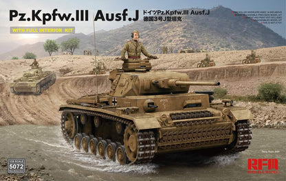 Rye Field 1/35 Pz.Kpfw.III Ausf. J w/Full Interior Kit 5072 Model Kit