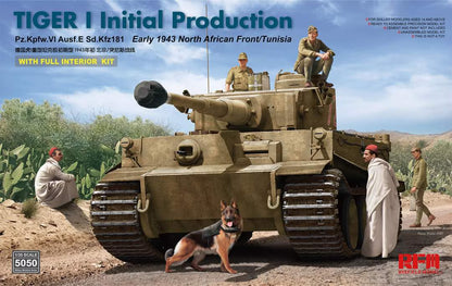 Rye Field 1/35 Tiger I Initial Production Early 1943 North African Front w/Full Interior 5050