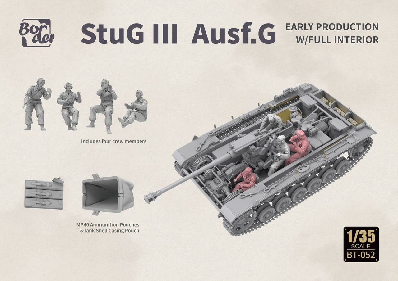 Border Model 1/35 StuG III Ausf. G Early Production w/Full Interior BT-052 Model Kit