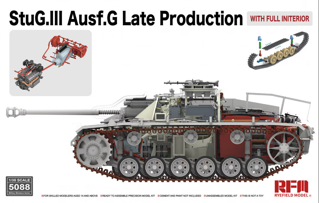 Rye Field 1/35 StuG.III Ausf.G Late Production w/Full Interior 5088
