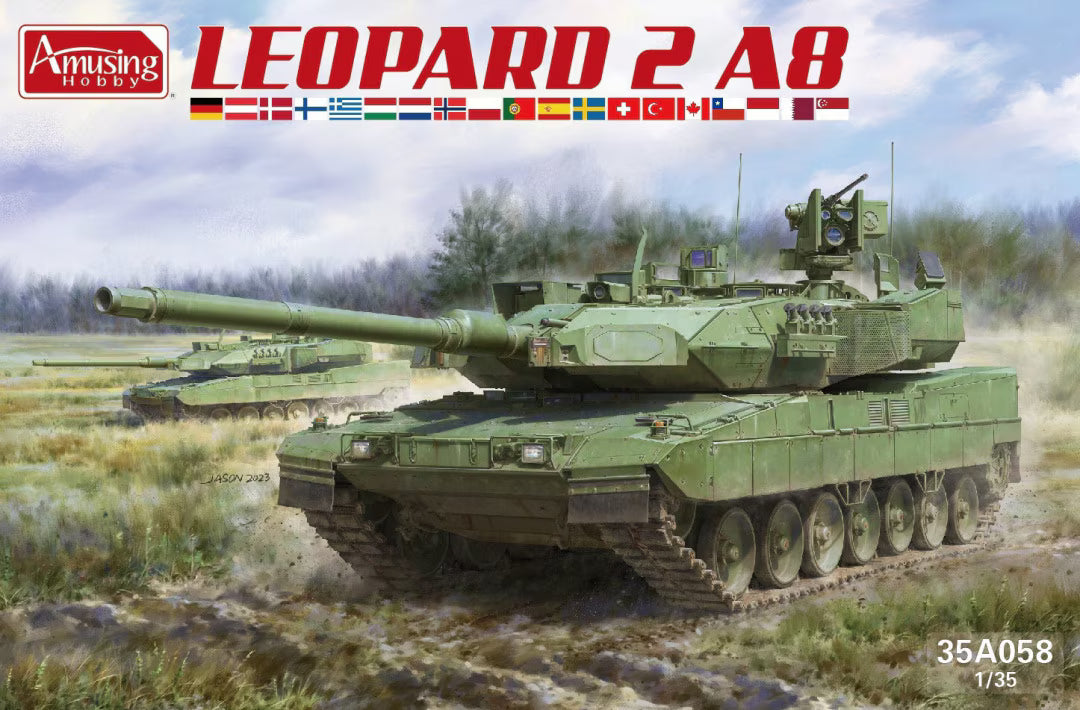 Amusing Hobby 1/35 Leopard 2 A8 Model Kit