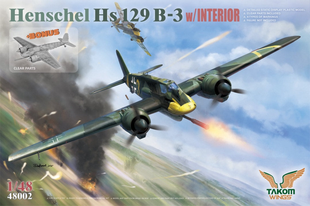 Takom 1/48 Henschel Hs129 B-3 Model Aircraft Kit