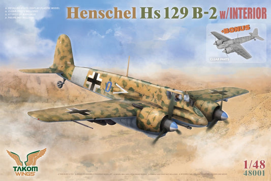 Takom 1/48 48001 Henschel Hs129 B-2 Model Aircraft Kit