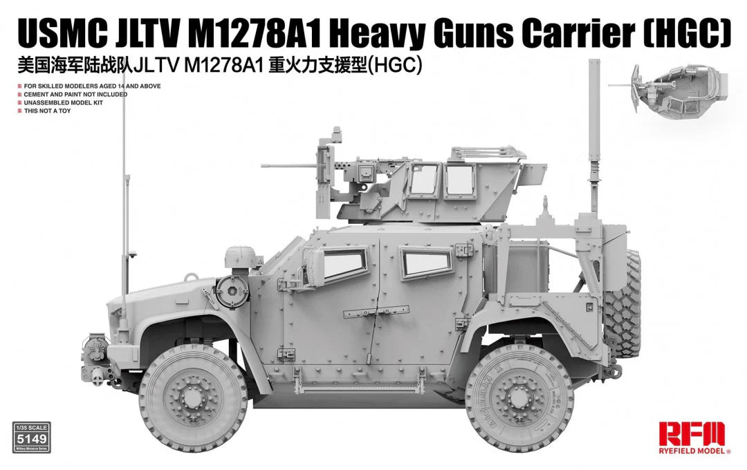 Rye Field 1/35 USMC JLTV M1278A1 Heavy Guns Carrier (HGC) 5149