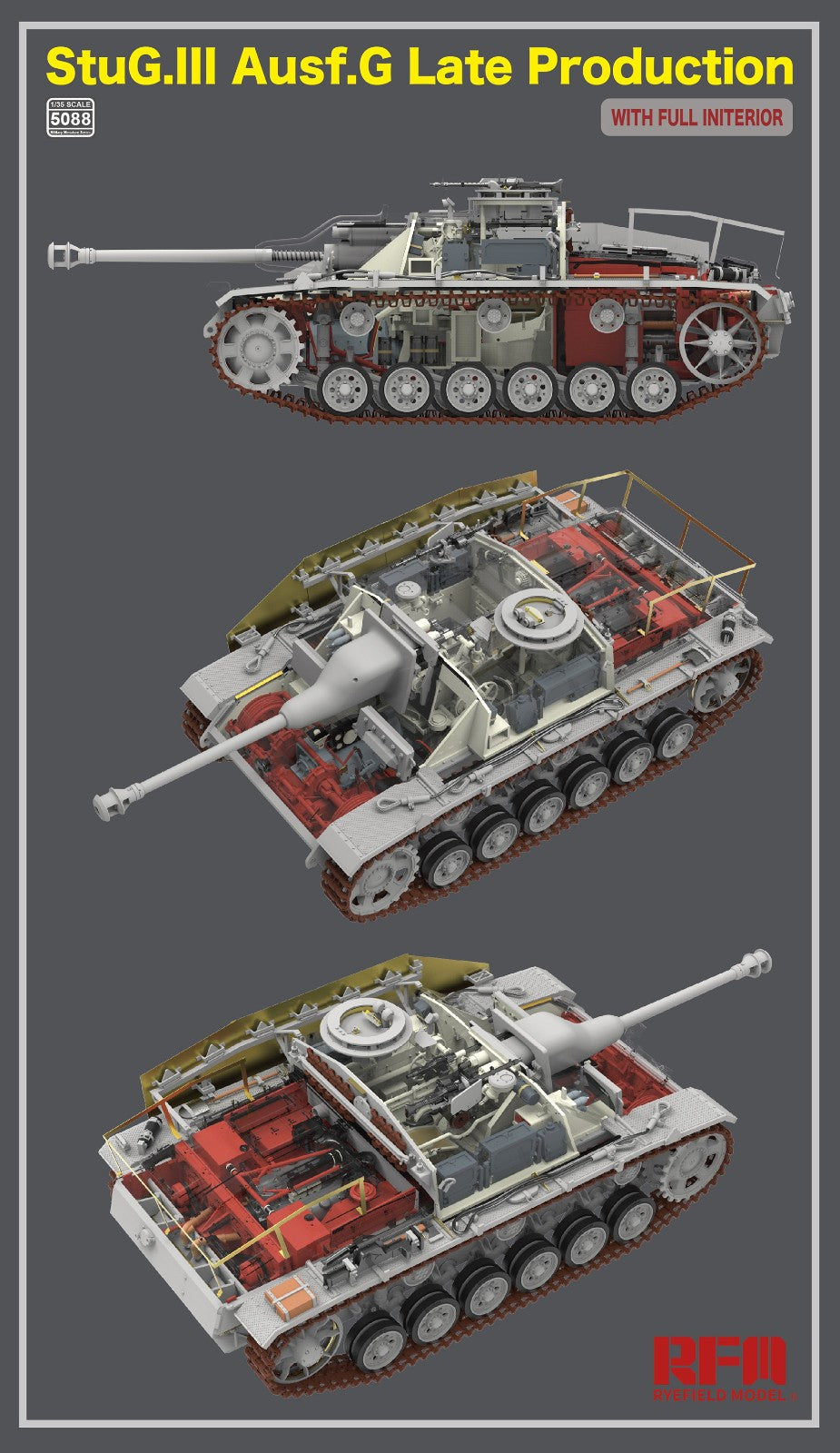 Rye Field 1/35 StuG.III Ausf.G Late Production w/Full Interior 5088