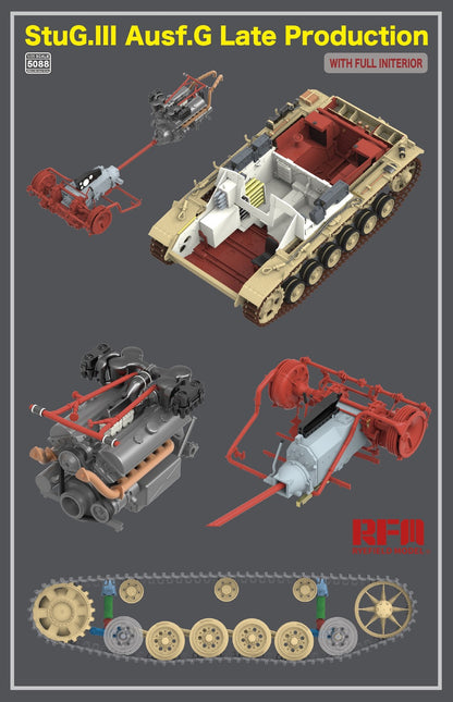 Rye Field 1/35 StuG.III Ausf.G Late Production w/Full Interior 5088