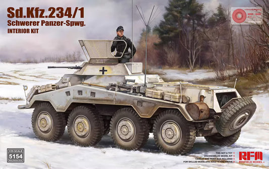 Rye Field Model 1/35 Sd.Kfz. 234/1 Schwerer Panzer-Spwg w/Interior Kit 5154