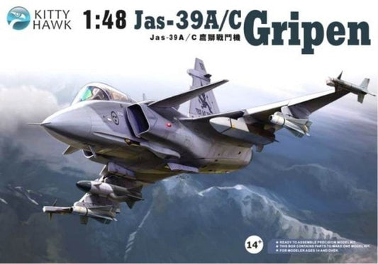 Kitty Hawk 1/48 JAS-39A/C Gripen Model Aircraft Kit