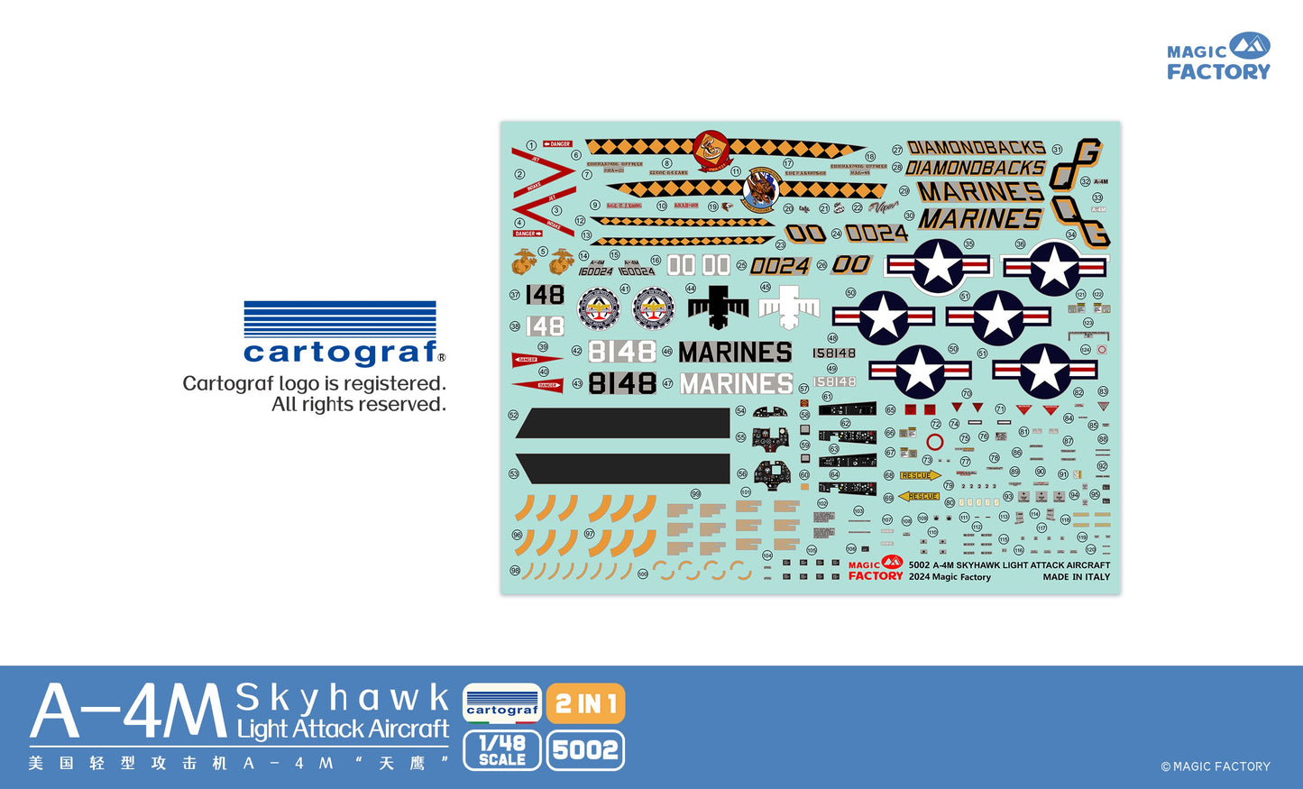 Magic Factory 1/48 A-4M Skyhawk Light Attack Aircraft 5002