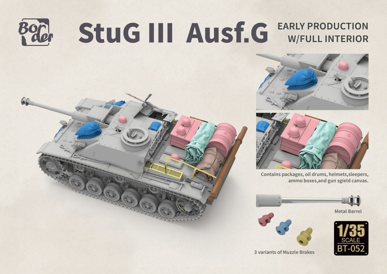 Border Model 1/35 StuG III Ausf. G Early Production w/Full Interior BT-052 Model Kit
