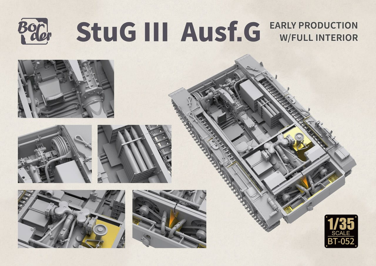 Border Model 1/35 StuG III Ausf. G Early Production w/Full Interior BT-052 Model Kit