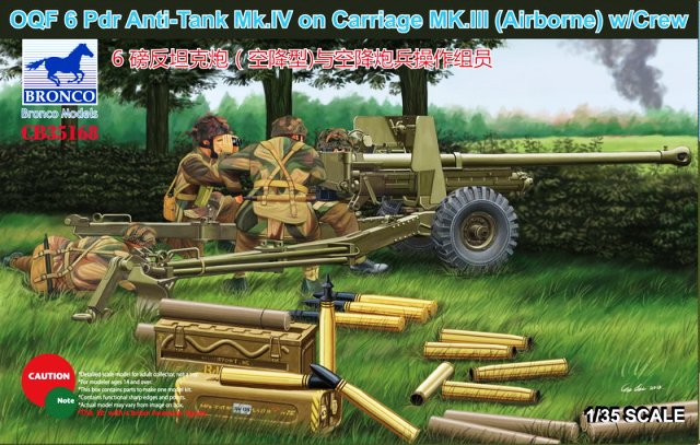 Bronco Models 1/35 OQF 6 Pdr Anti-Tank Mk.IV on Carriage Mk.III (Airborne)