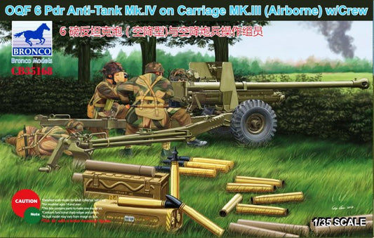 Bronco Models 1/35 OQF 6 Pdr Anti-Tank Mk.IV on Carriage Mk.III (Airborne)