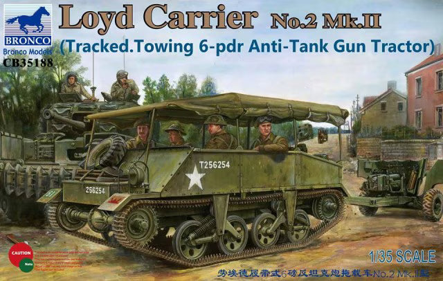 Bronco Models 1/35 Loyd Carrier No.2 Mk.II Towing 6-pdr Anti-Tank Gun Tractor