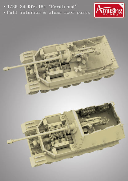 Amusing Hobby 1/35 Ferdinand Jagdpanzer Sd.kfz 184 w/Full Interior