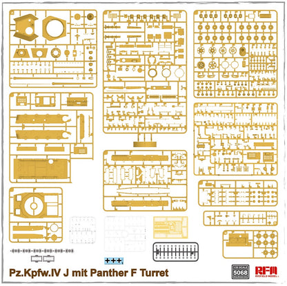 Rye Field 1/35 Pz.Kpfw.IV J mit Panther F Turret Model Kit