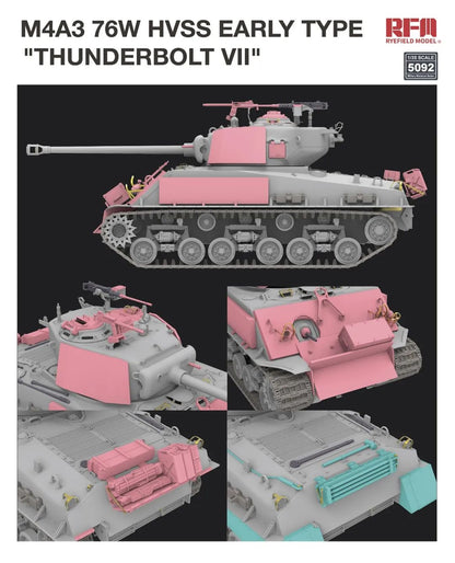 Rye Field 1/35 M4A3 76W HVSS Early Type 5092 Model Kit