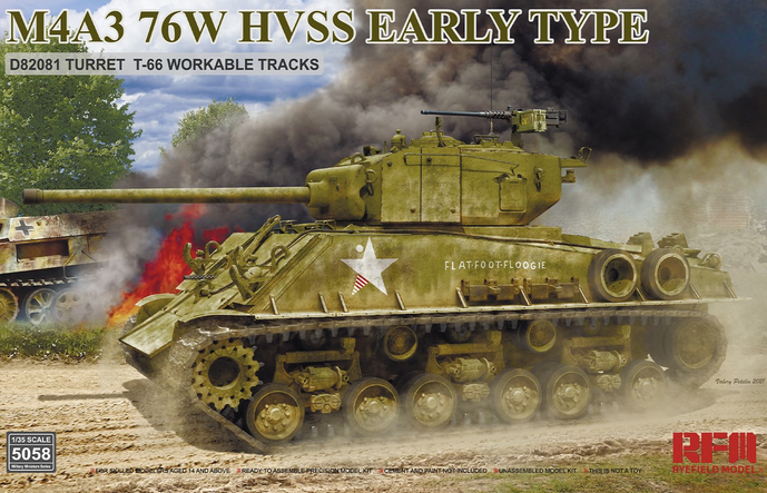 Rye Field 1/35 M4A3 76W HVSS Early Type 5058 Model Kit