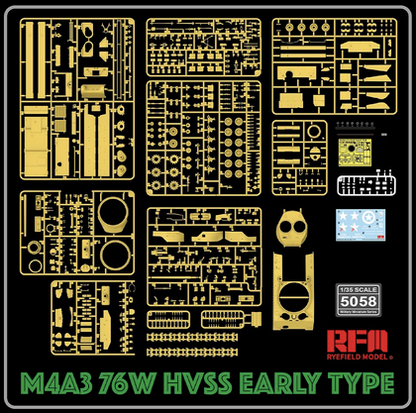 Rye Field 1/35 M4A3 76W HVSS Early Type 5058 Model Kit