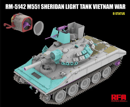 Rye Field Model 1/35 M551 Light Tank Sheridan Vietnam War Model Kit