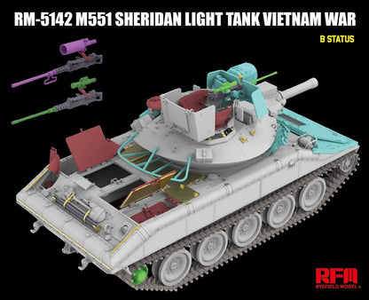 Rye Field Model 1/35 M551 Light Tank Sheridan Vietnam War Model Kit