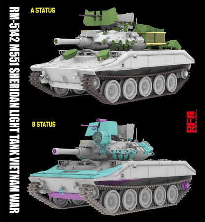 Rye Field Model 1/35 M551 Light Tank Sheridan Vietnam War Model Kit