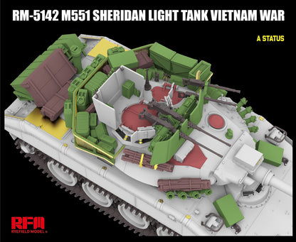 Rye Field Model 1/35 M551 Light Tank Sheridan Vietnam War Model Kit