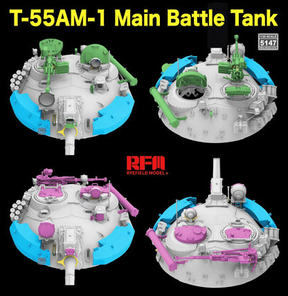Rye Field 1/35 T-55AM-1 Main Battle Tank w/Workable tracks 5147